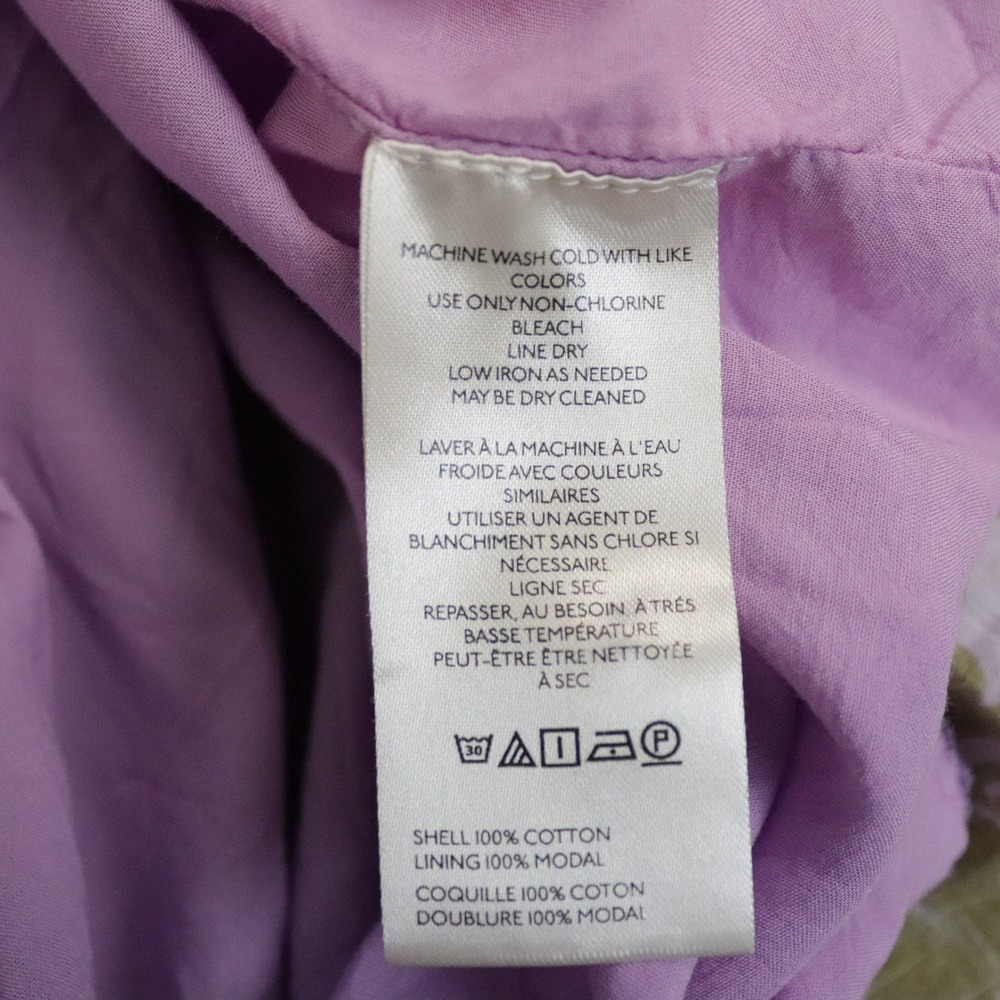 Anthropologie The Peregrine Midi Dress 2X Mauve Floral Smocked Tiered - Picture 9 of 10